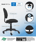 Boss Black Deluxe Posture Chair, B315-BK